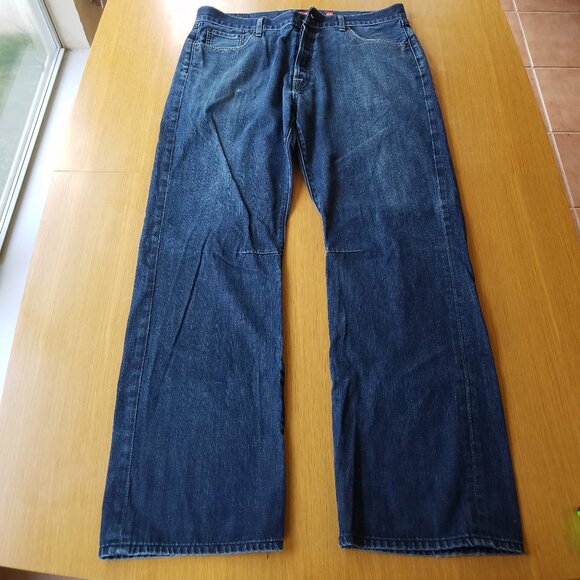 Ed Hardy 40 x 34 Embroidered Button Fly Blue Jeans by Christian Audigier - Picture 2 of 13